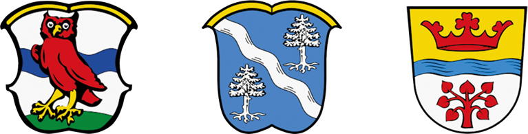 Wappen von Planegg, Krailling und Gräfelfing im Landkreis München